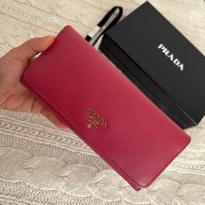 Prada Large Saffiano Wallet
